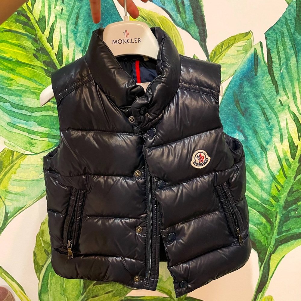 Moncler kids toddler enfant navy Bernard down puffer vest gilet